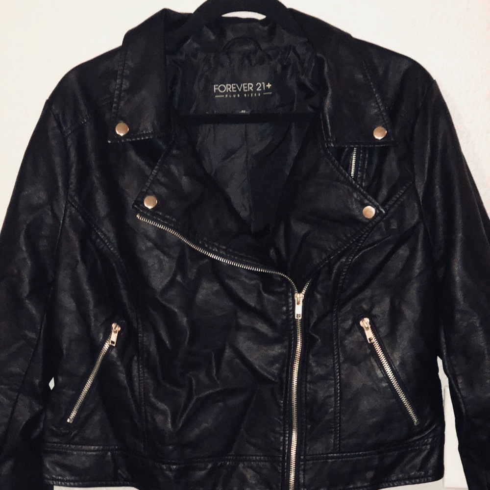 Forever 21 Plus Leather Moto Jacket